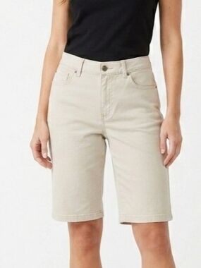 Ralph Lauren - Lauren Jeans Co- Beige Mid-Rise Bermuda Cottage Shorts/Jorts - 4P